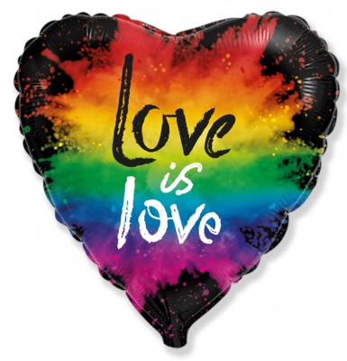 Pride Love is Love 18'' Heart Foil Balloon